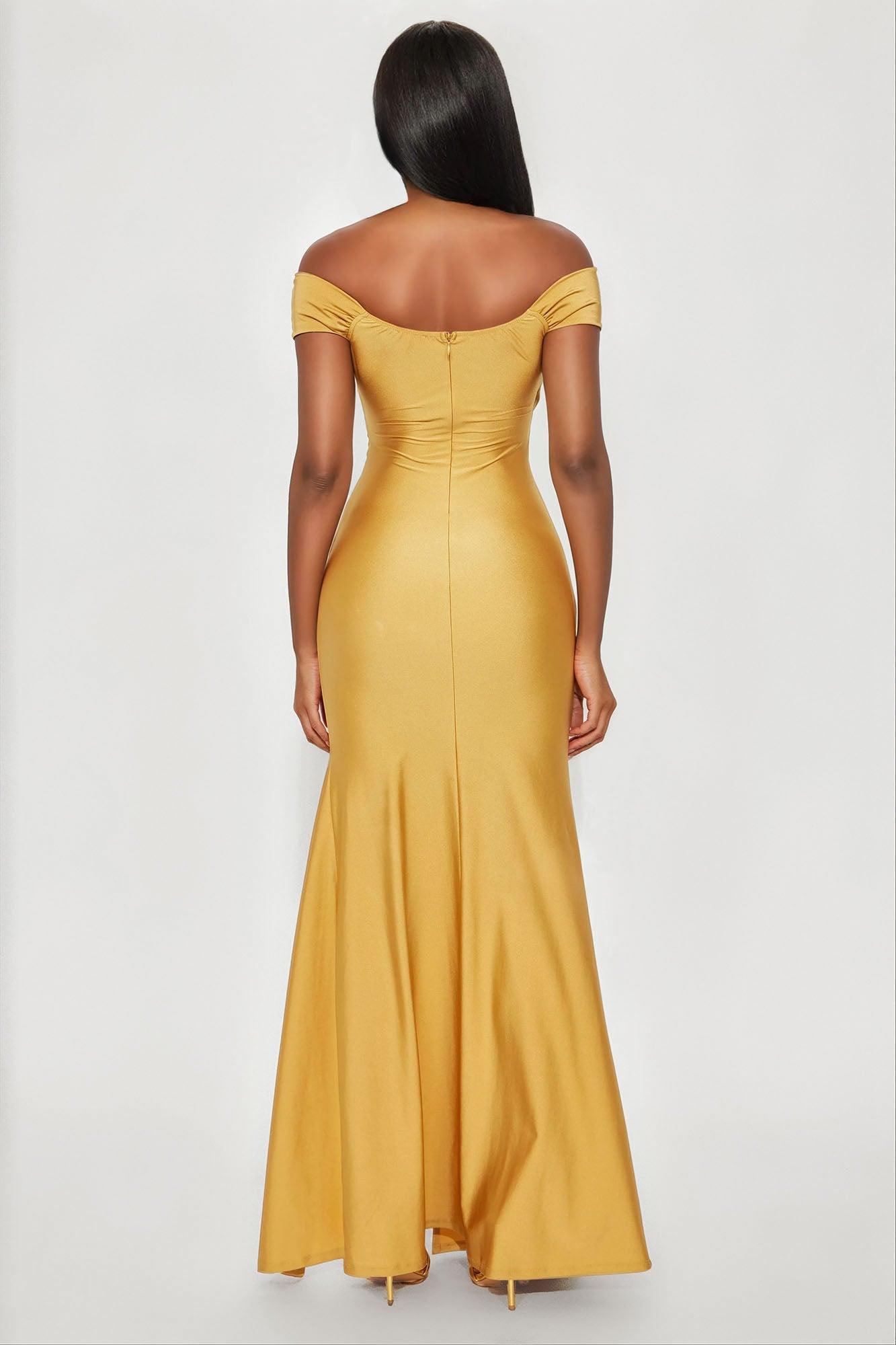 Romantic Nights Maxi Dress - Gold Product Image