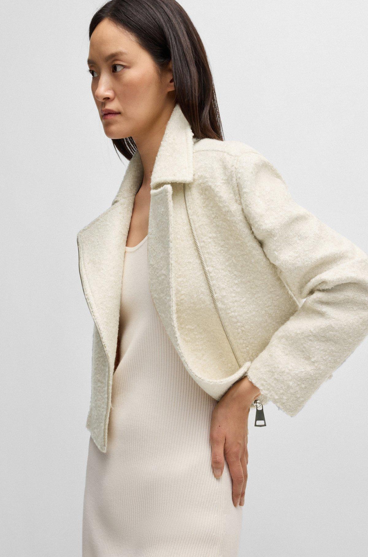 Zip-up jacket in bouclé fabric Product Image