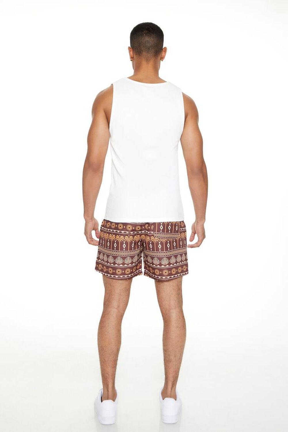 Geo Palm Tree Print Swim Trunks | Forever 21 Product Image