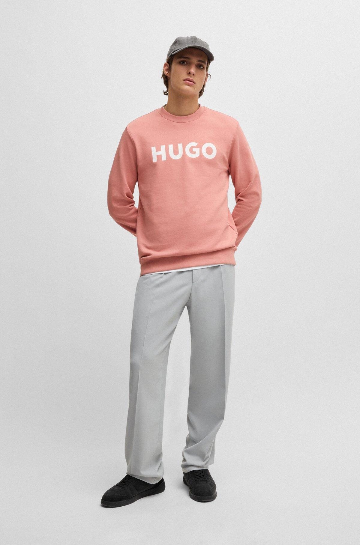 Cotton-terry regular-fit sweatshirt with logo print Product Image