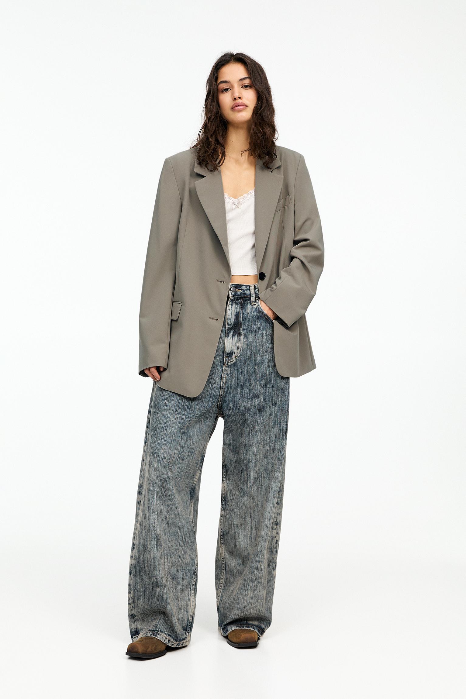 Oversize double-button blazer Product Image