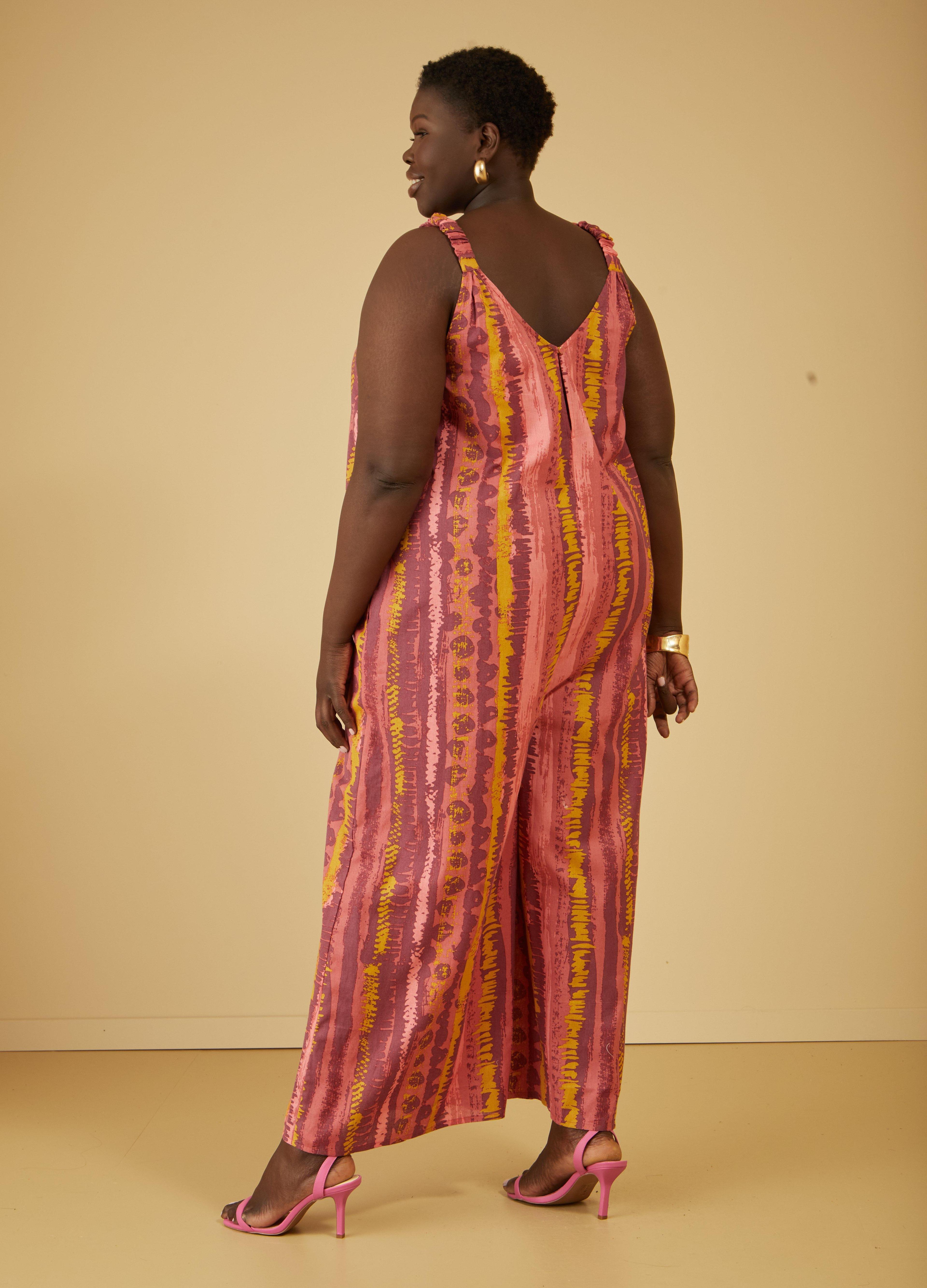 Printed Linen Blend Jumpsuit Product Image