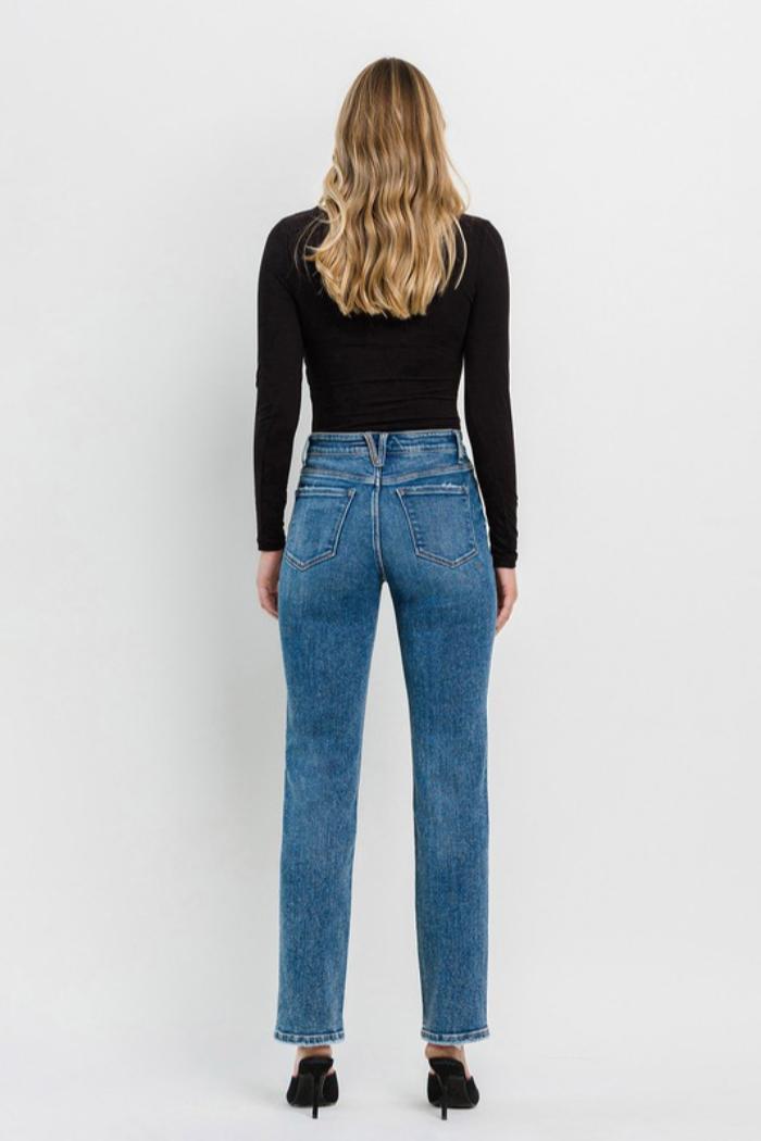 High Rise Straight Jeans Product Image