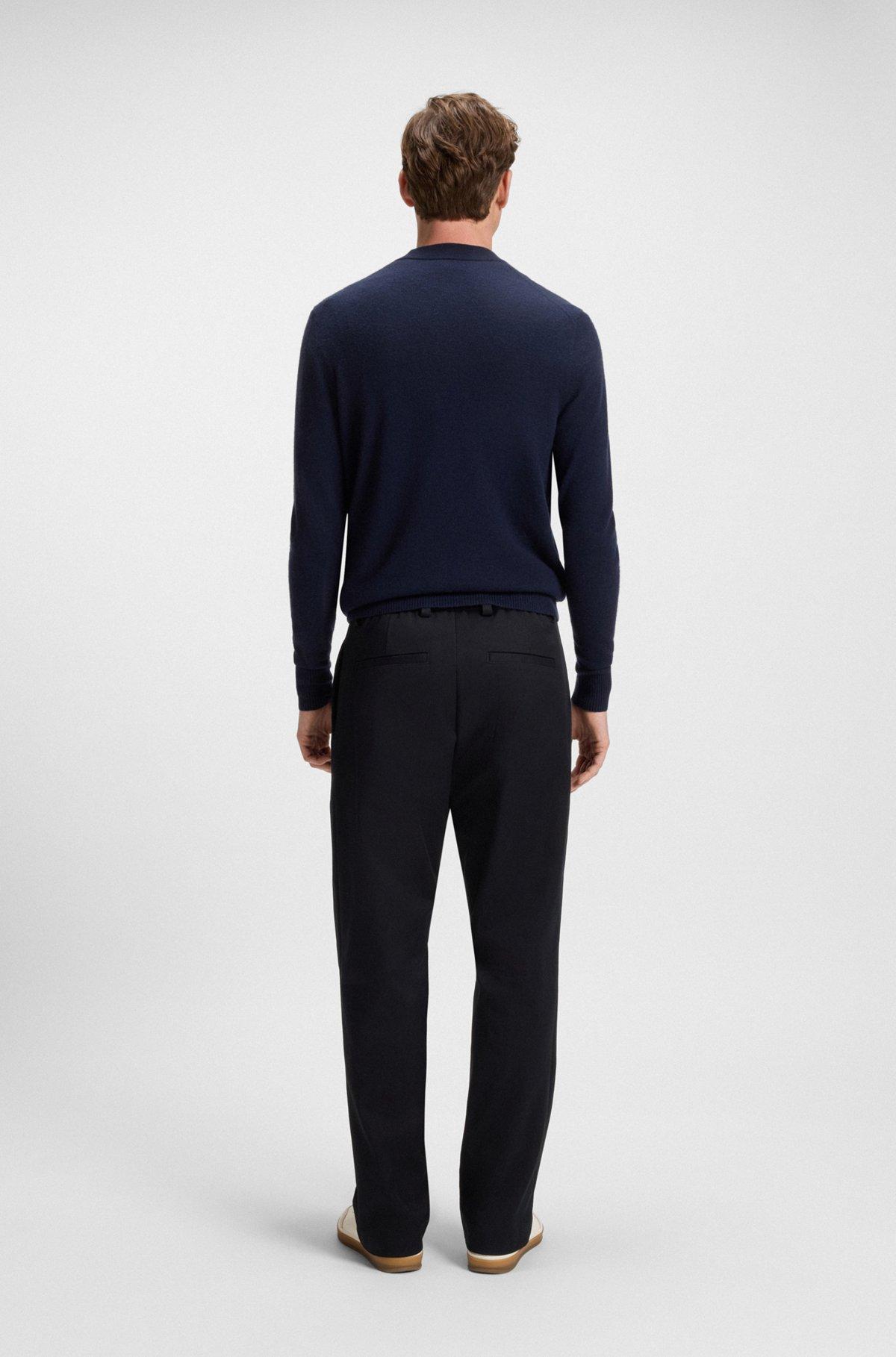 BOSS - BECKHAM x BOSS trousers in stretch cotton - Dark Blue Product Image