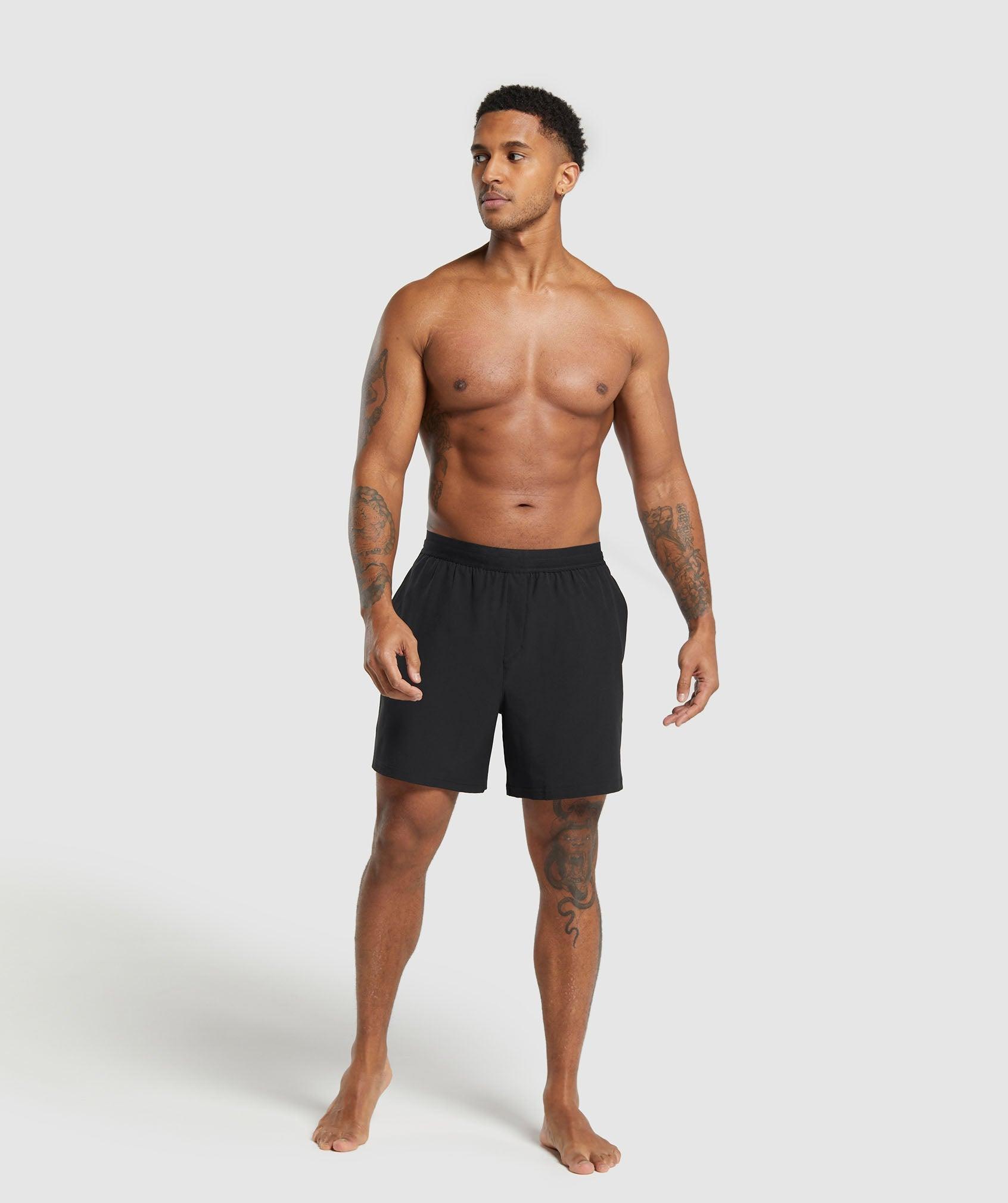 Gymshark Land to Water 6" Shorts - Black Male Product Image