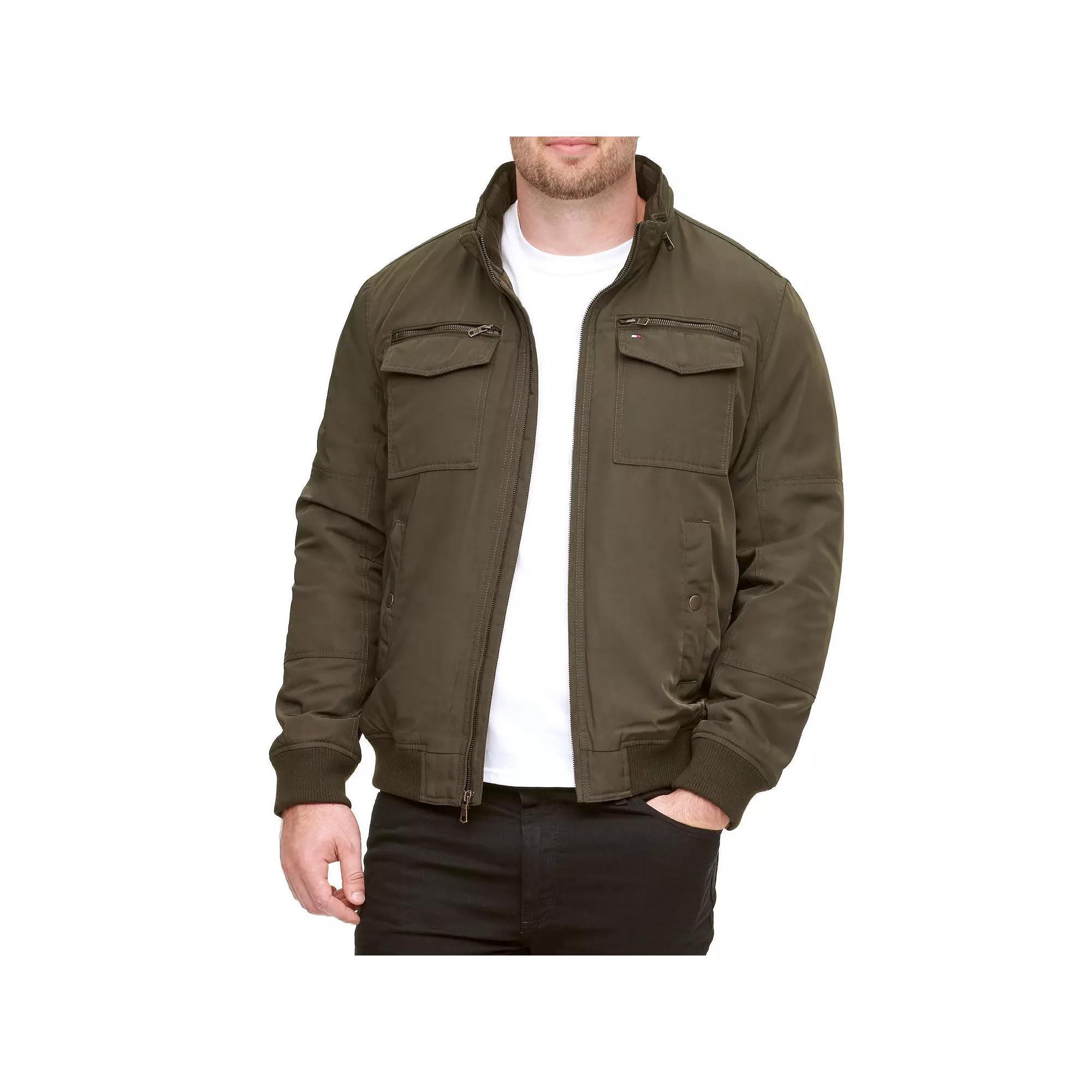 Big & Tall Tommy Hilfiger Midweight Water Resistant Performance Bomber Jacket, Mens Product Image