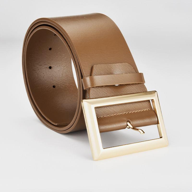 Faux Leather Wide Belt Product Image