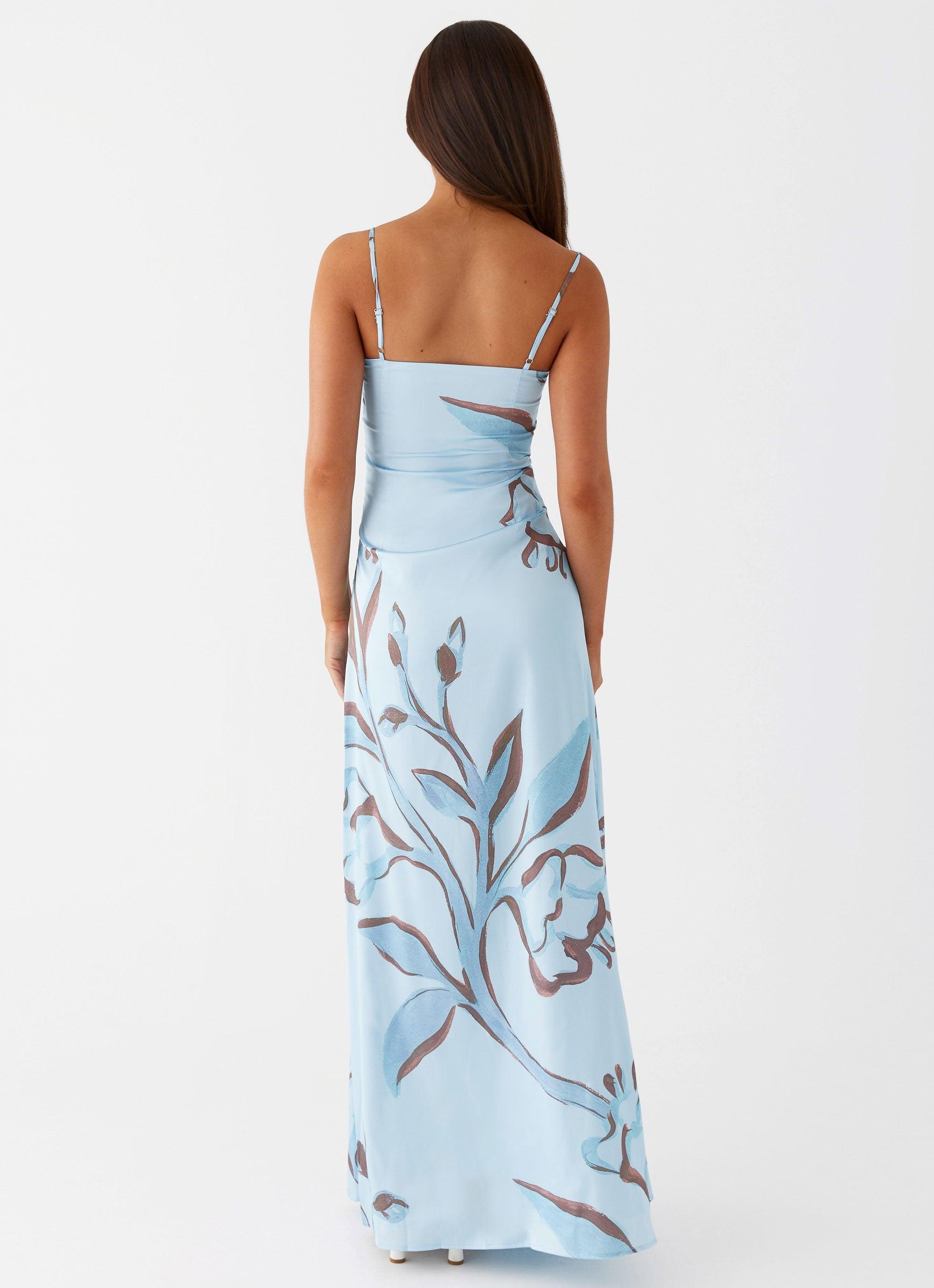 Aster Bloom Maxi Dress - Blue Floral Product Image