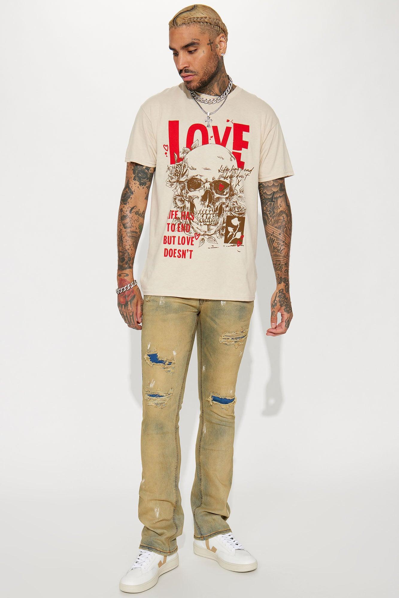 Love Doesn't End Short Sleeve Tee - Tan Product Image