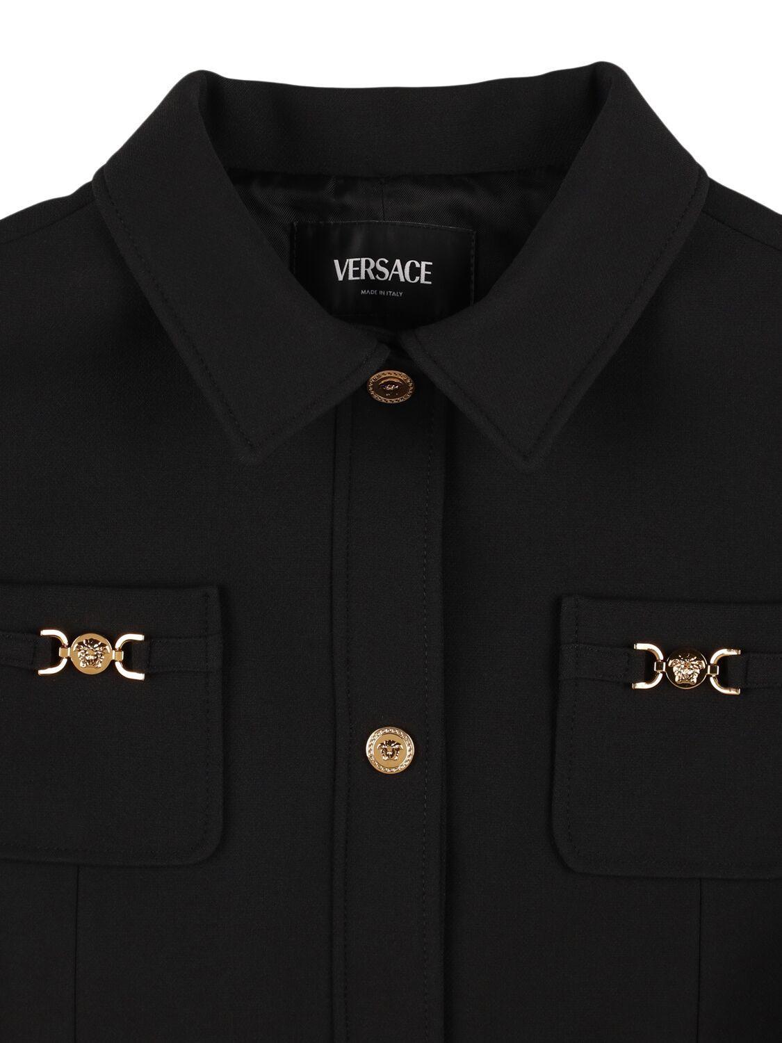 VERSACE Poly Blend Jacket In Black Product Image