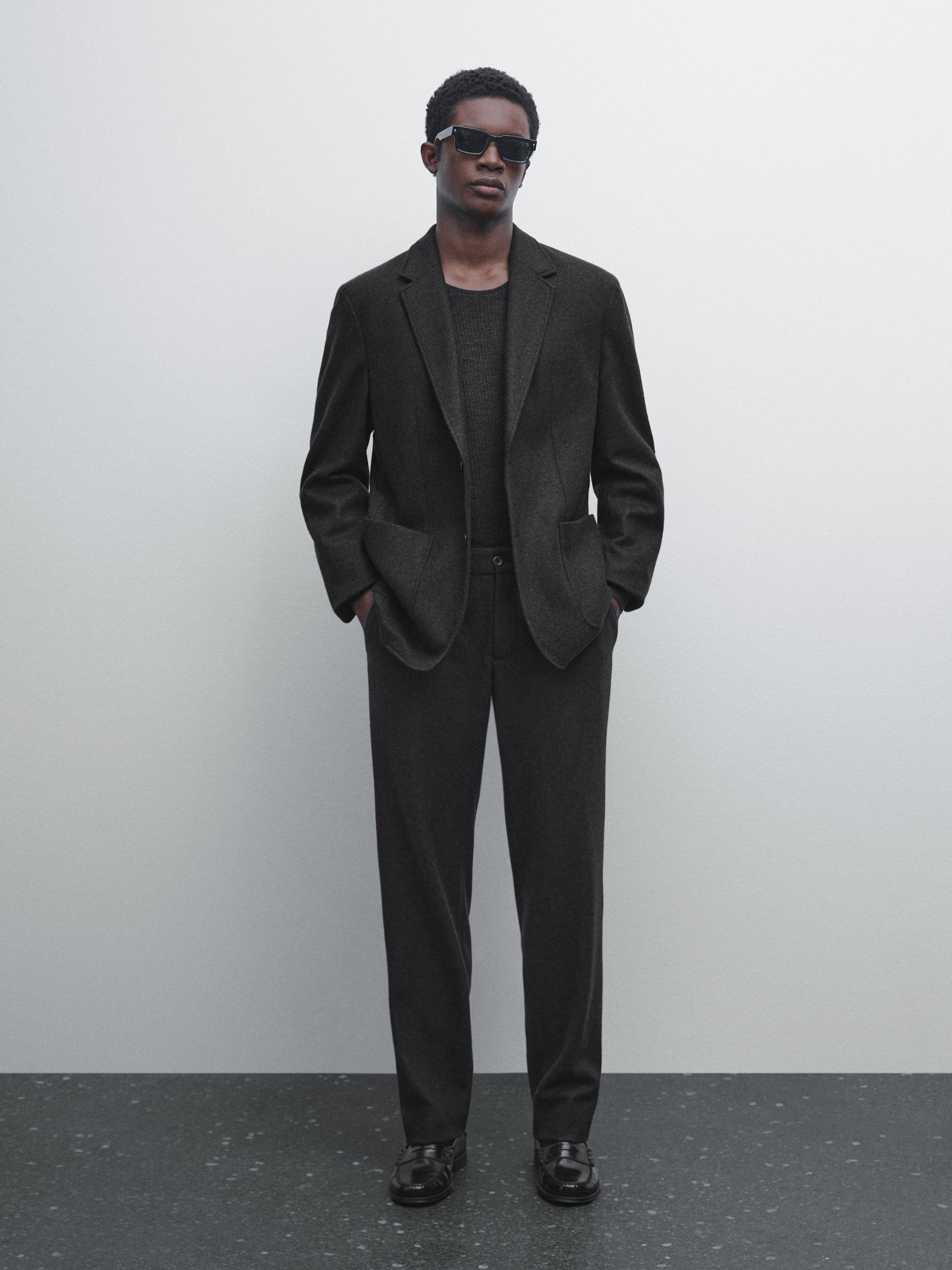 Wool blend suit trousers Product Image