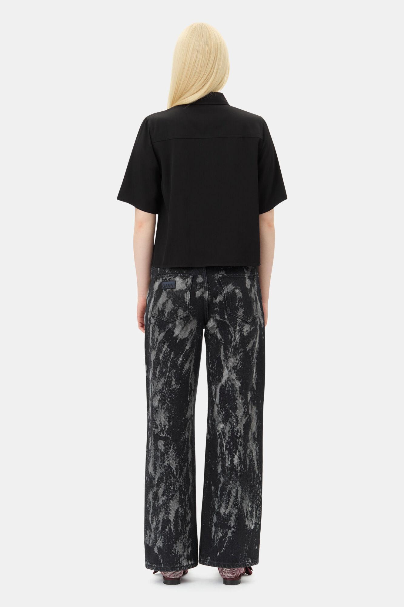 Black Viscose Twill Shirt Product Image