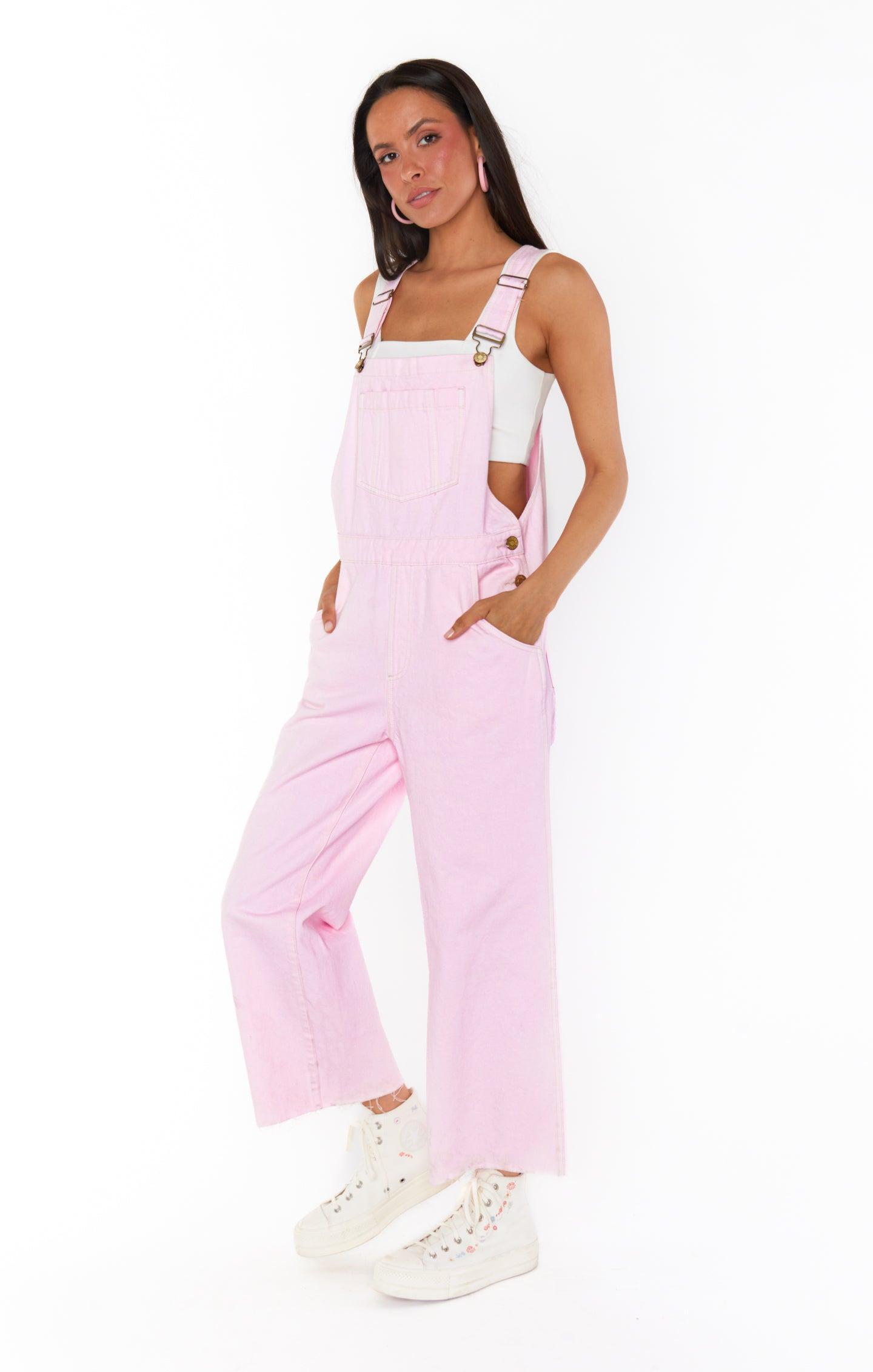 Marfa Overalls ~ Soft Pink Denim Product Image