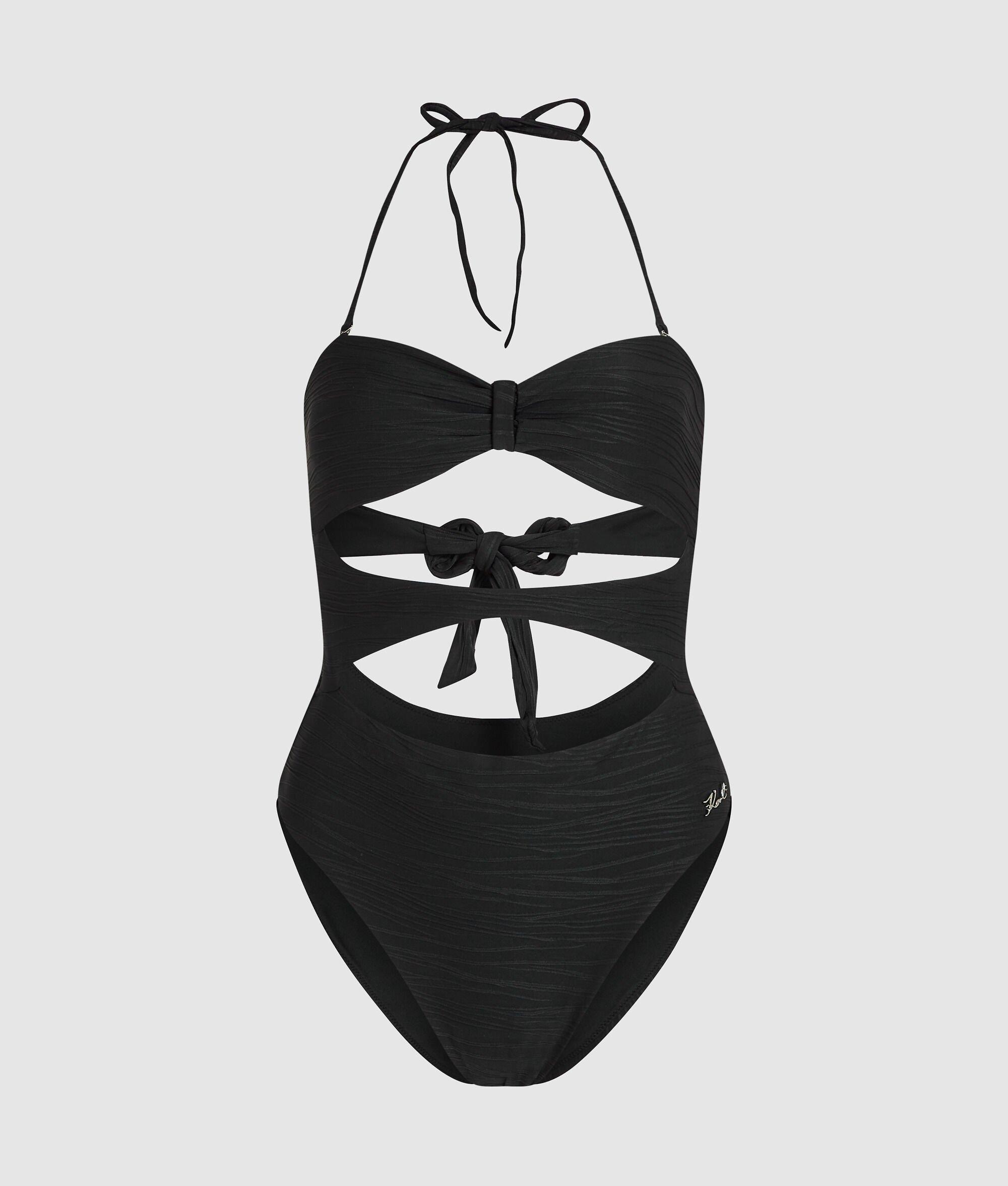 RIBBED BANDEAU SWIMSUIT Product Image