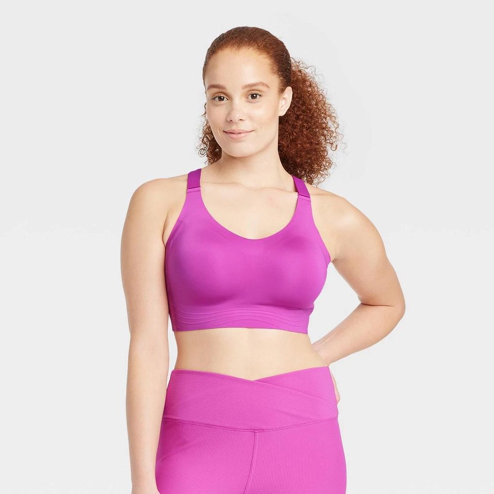 Womens Sculpt High Support Embossed Sports Bra - All In Motion Dark Violet Product Image