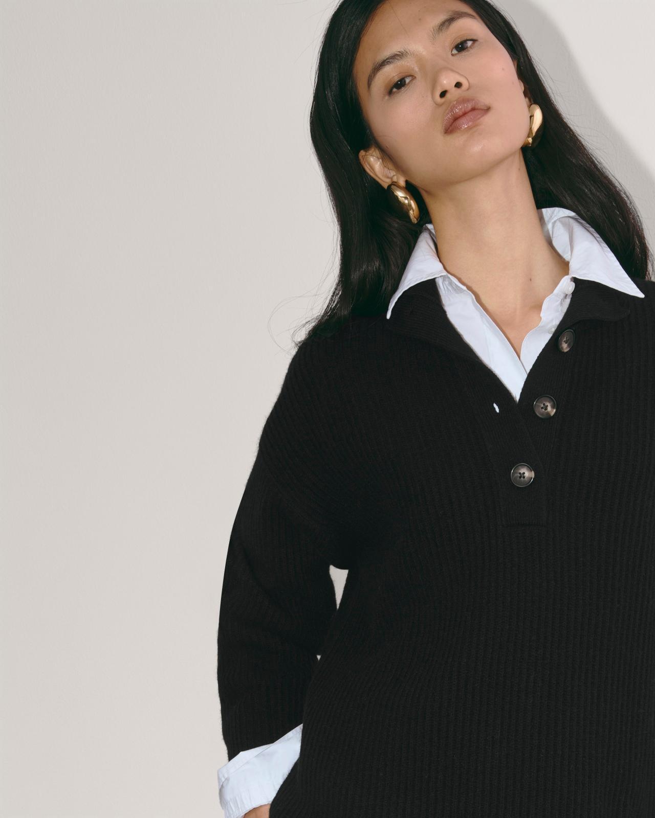 Womens Cocoon Henley in Wool Cashmere Sweater by Everlane Product Image