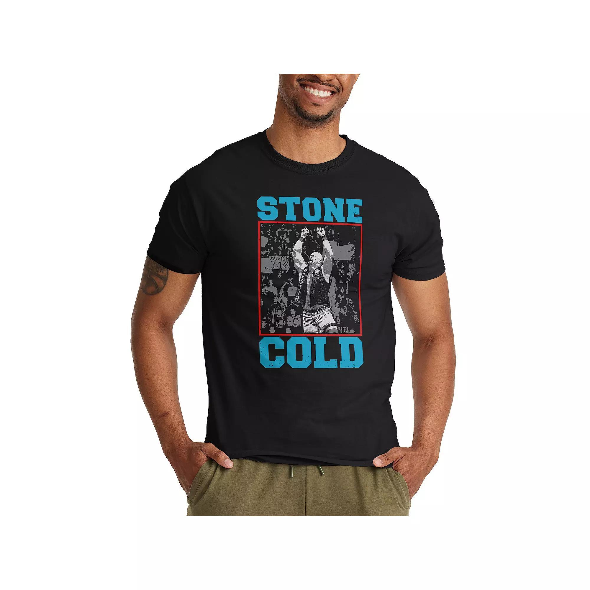 Men's WWE Stone Cold Graphic Tee, Size: Small, Black Product Image