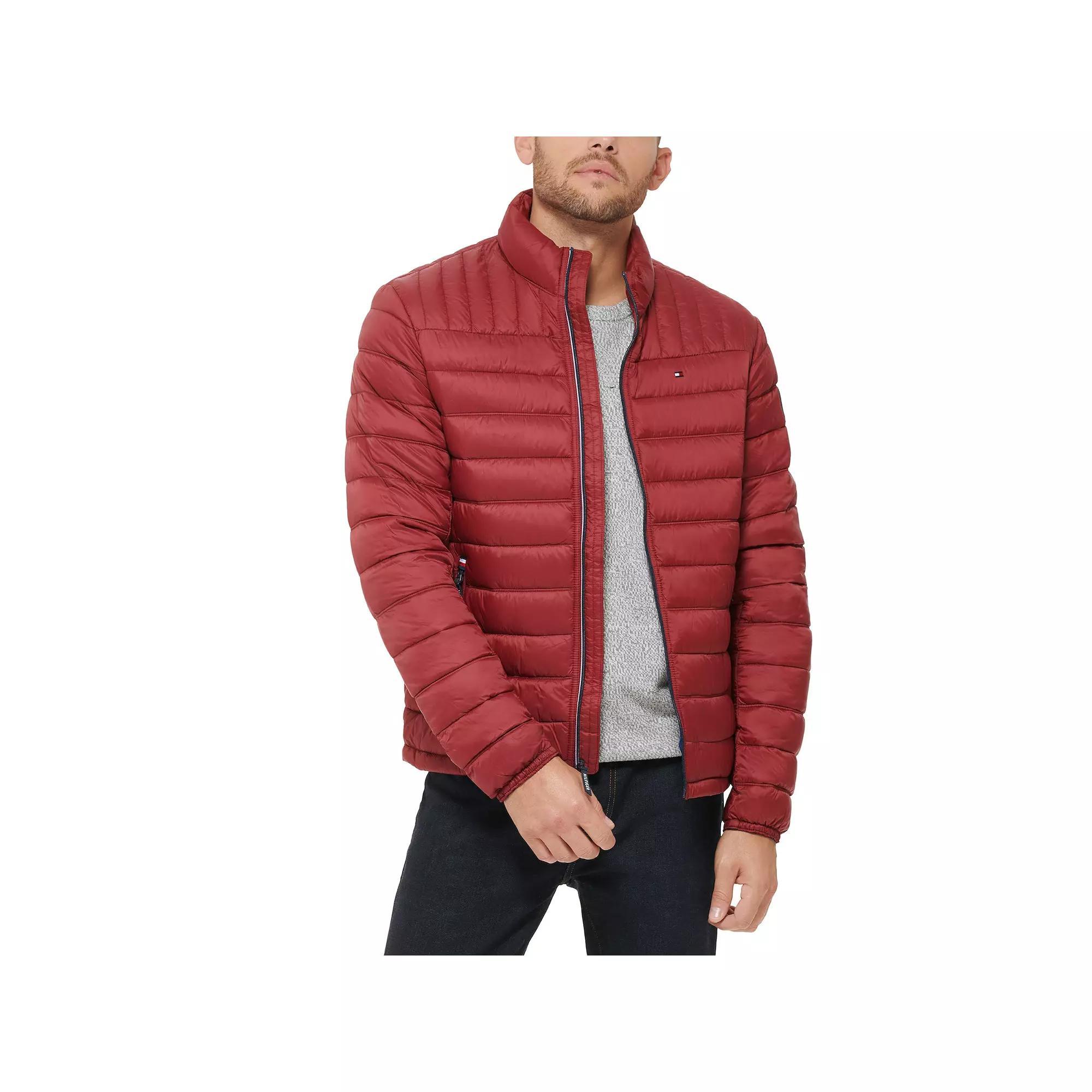 Men's Tommy Hilfiger Packable Puffer Jacket, Size: Small, Red Product Image