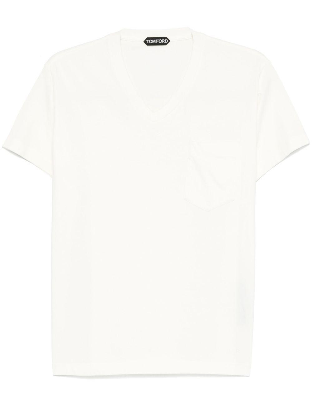 TOM FORD Slim-fit Lyocell And Cotton-blend Jersey T-shirt In Neutrals Product Image