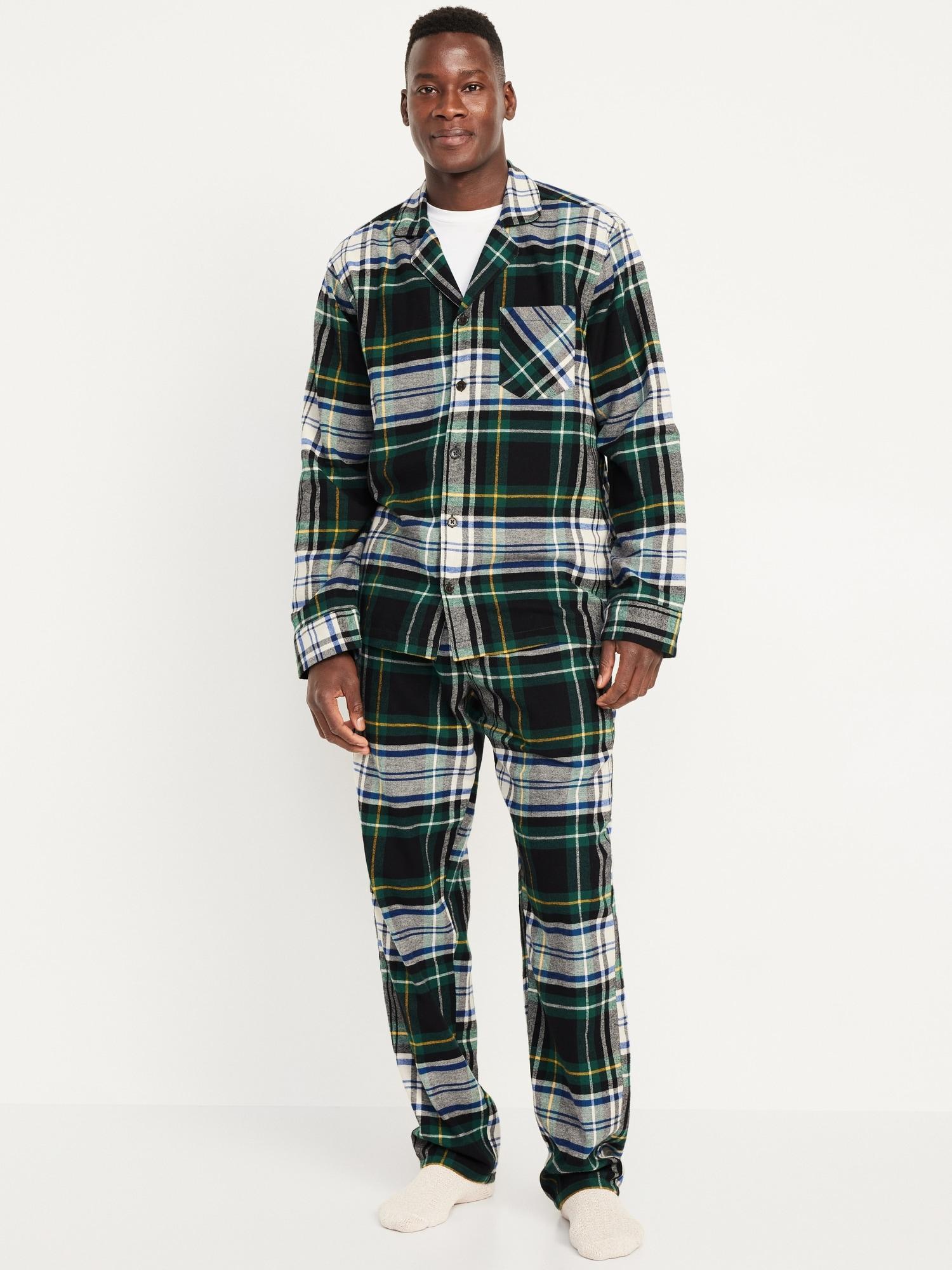 Printed Flannel Pajama Set for Men Product Image