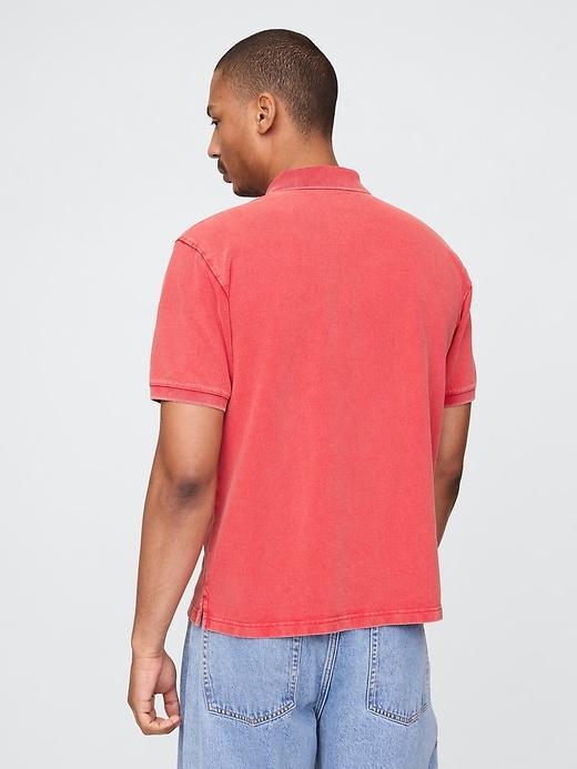 Relaxed Pique Polo Shirt Product Image
