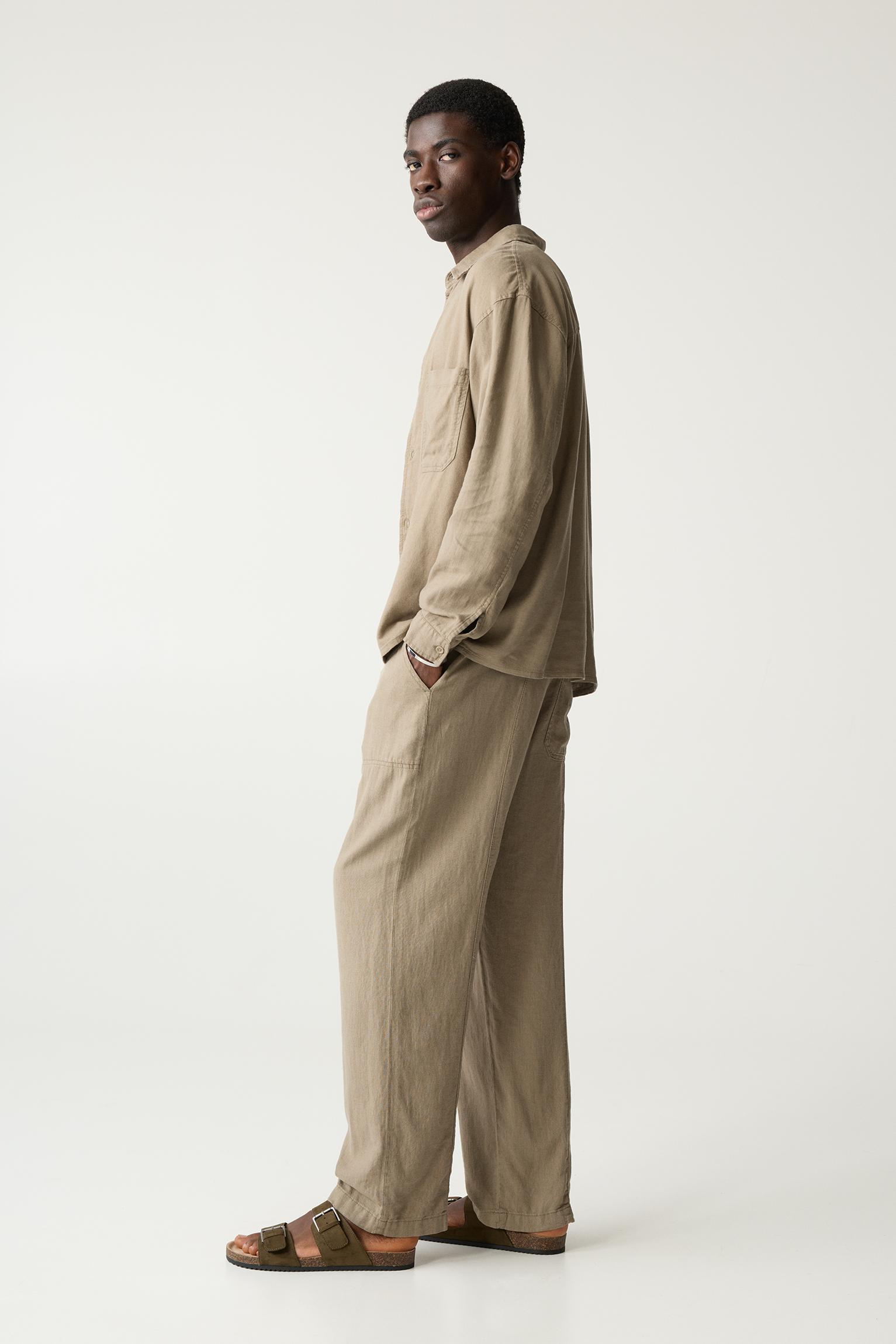 Linen blend sweatpants Product Image