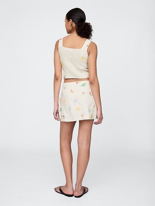 Linen-Blend Mini Skort Product Image