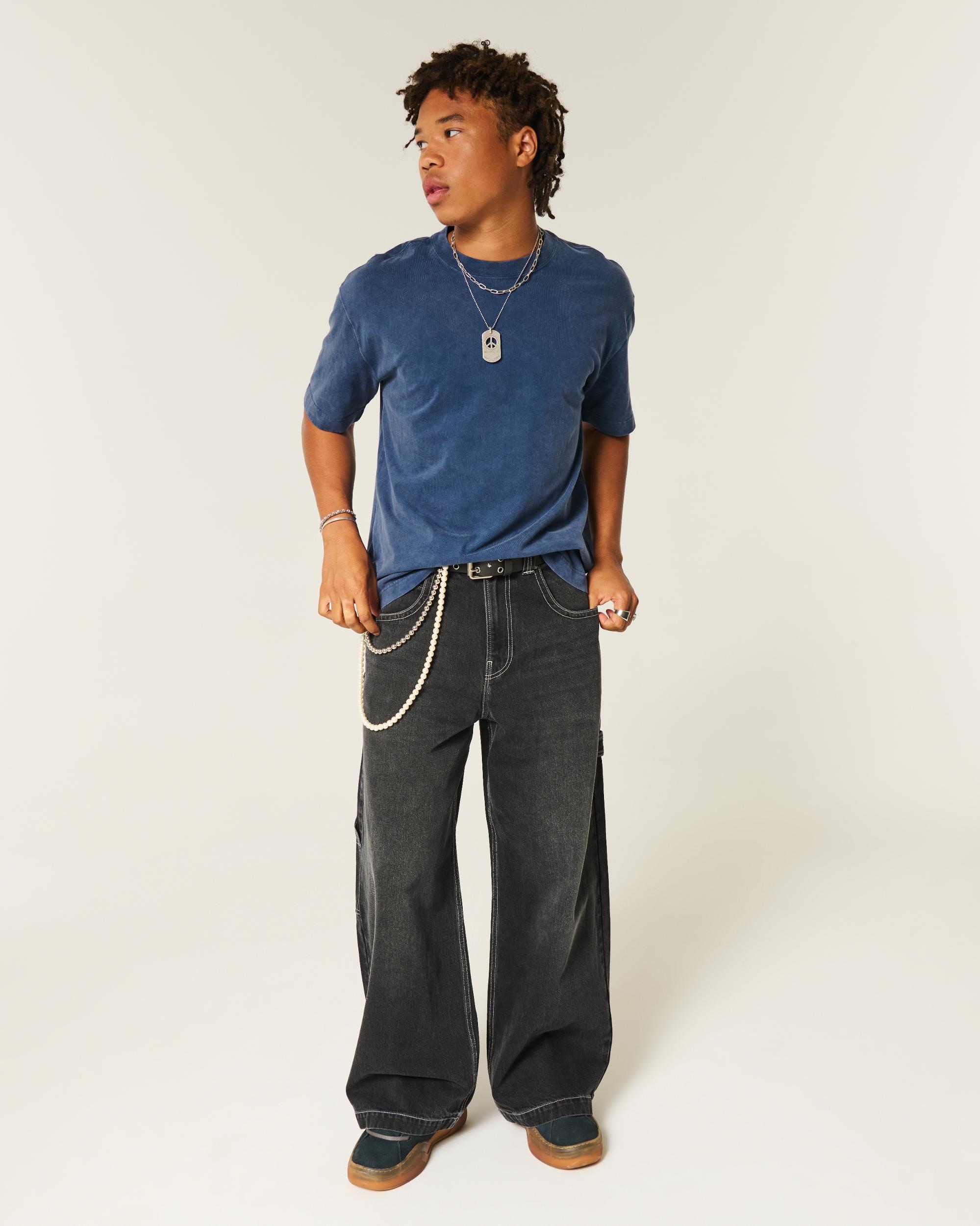 Boxy Heavyweight Camo Crew T-Shirt Product Image