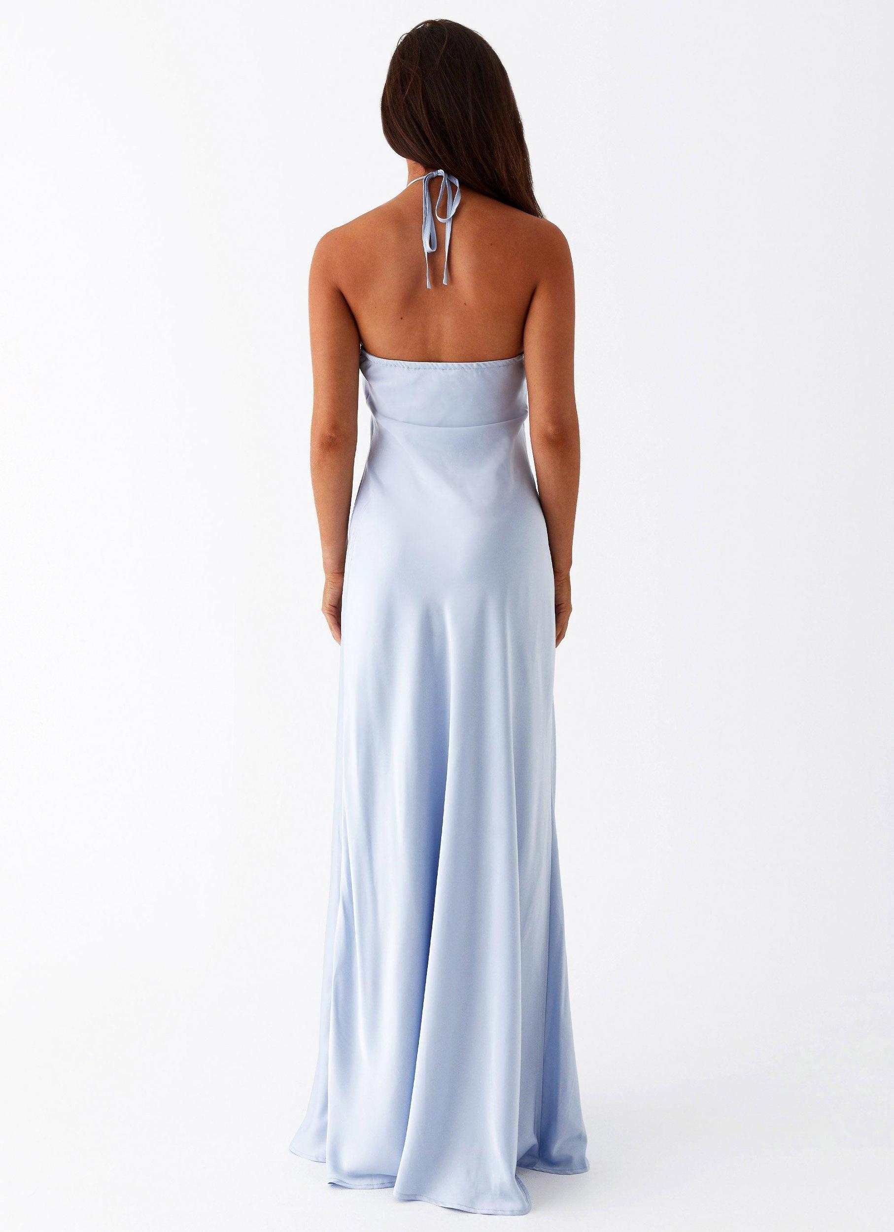 Noir Symphony Maxi Dress - Ice Blue Product Image