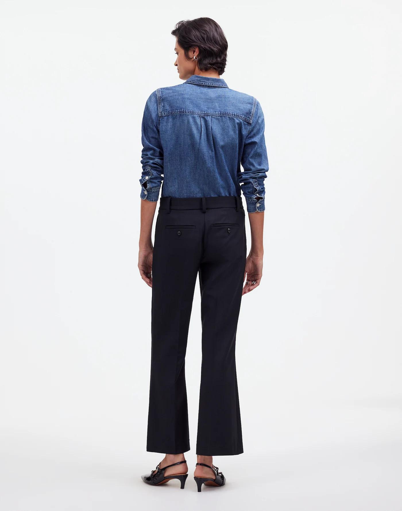 Kick Out Crop Pants in Wool-Blend Twill Product Image