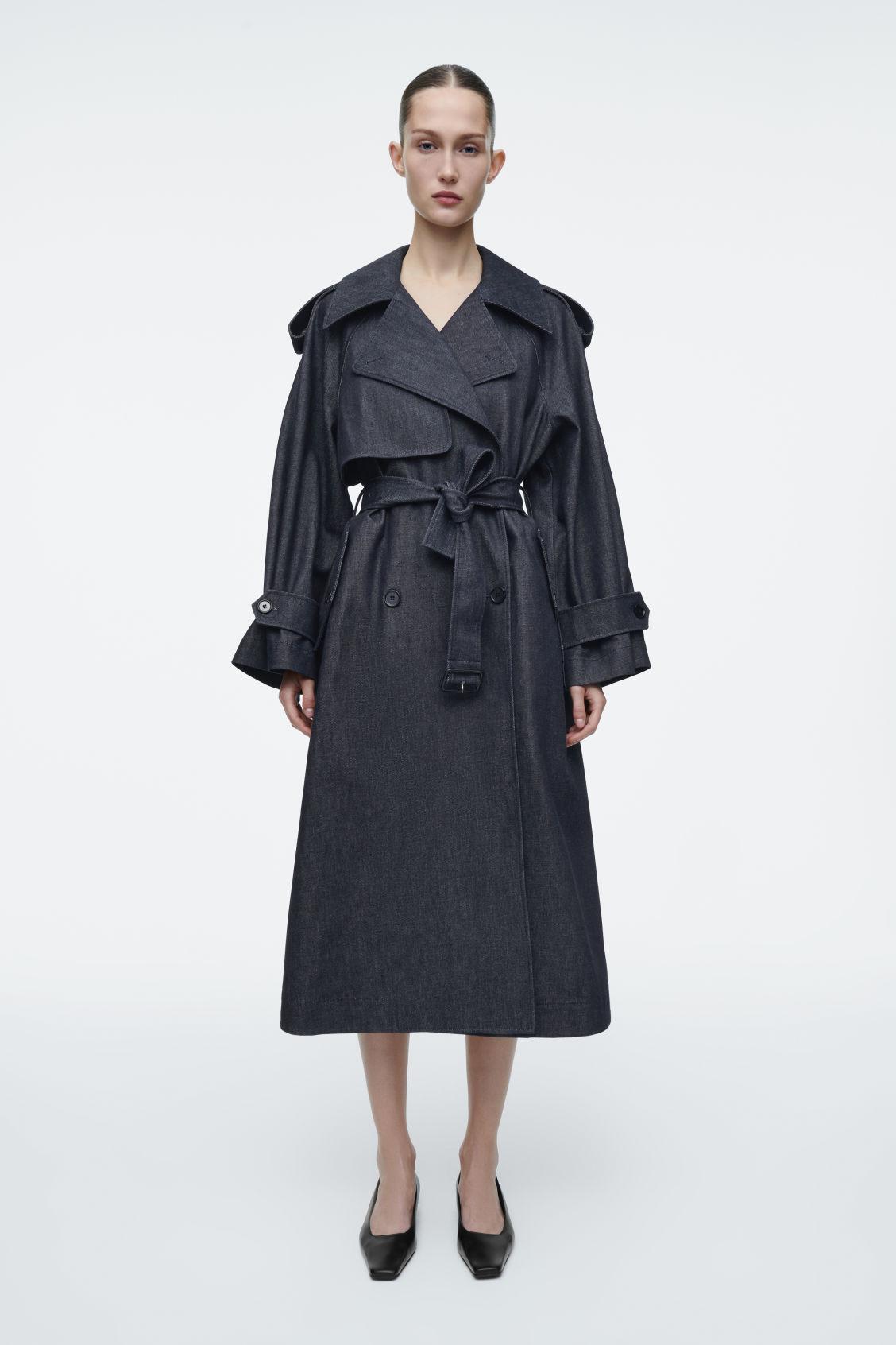 OVERSIZED DENIM TRENCH COAT Product Image