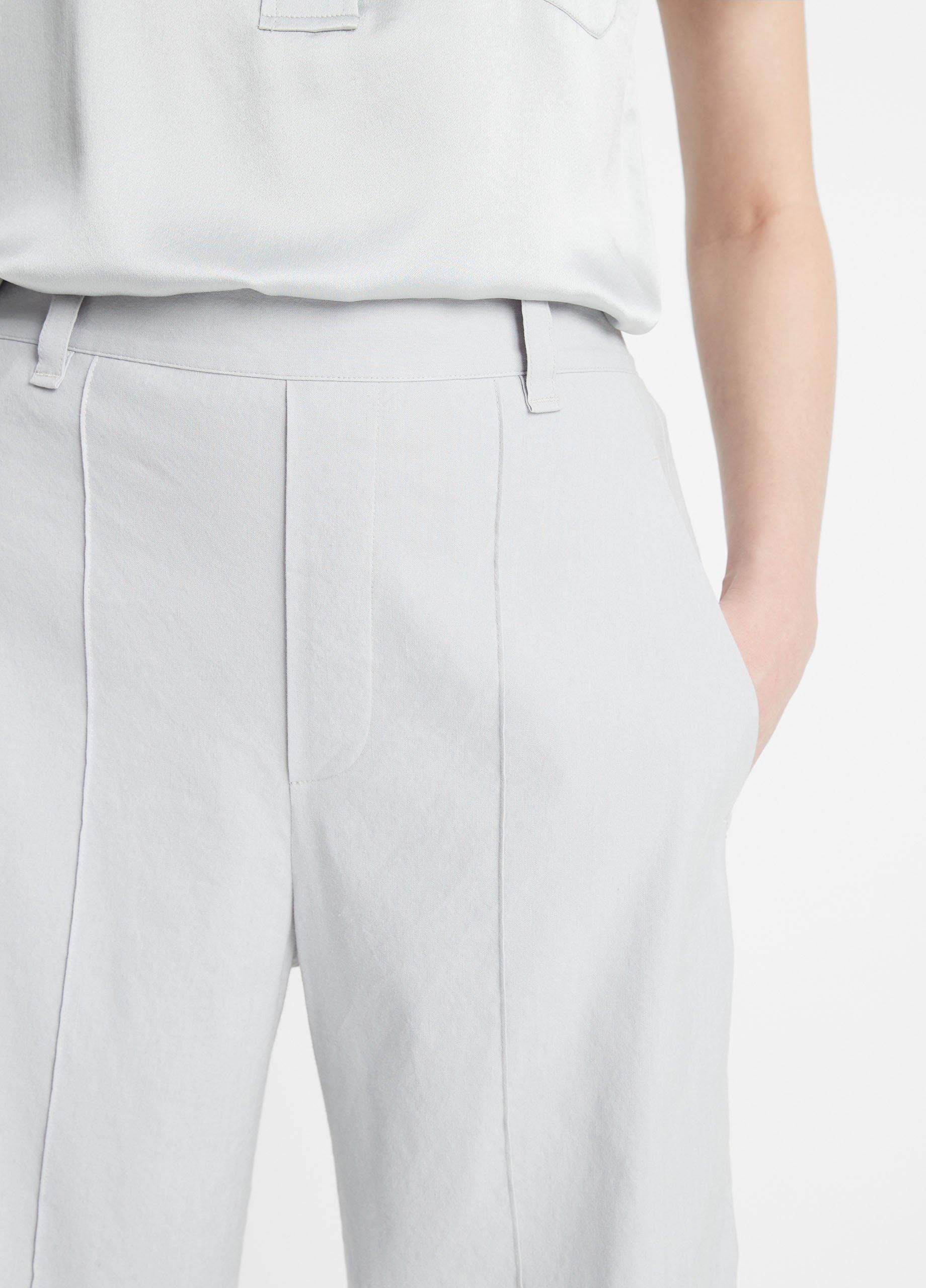 Linen-Blend High-Waist Pull-On Pant Product Image