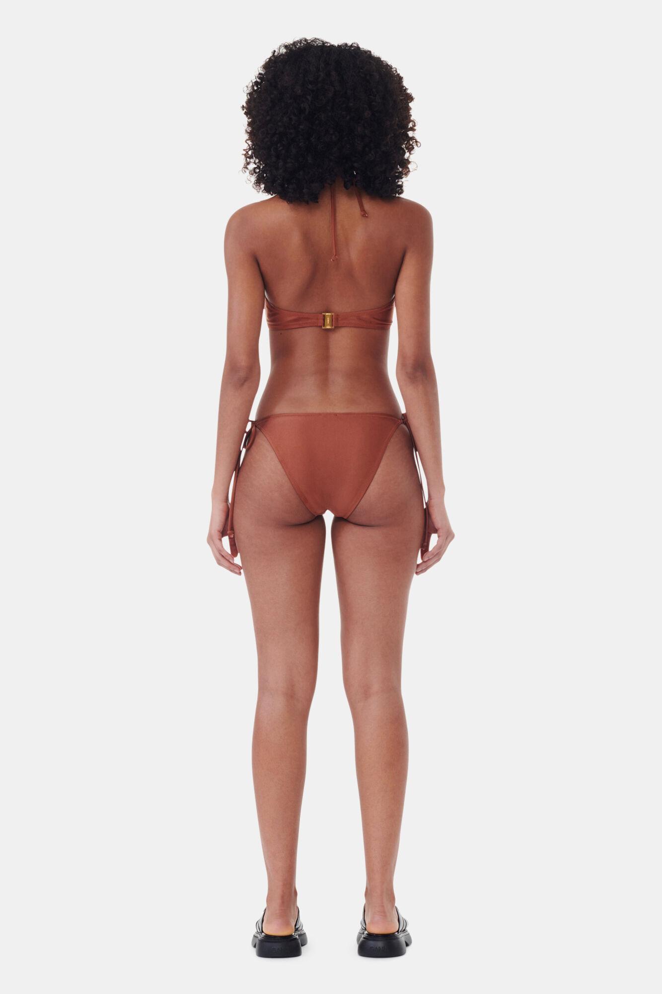 Brown Open Bandeau Bikini Top Product Image
