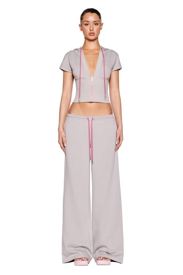 ARLO TRACK PANT - GREY : PINK Product Image