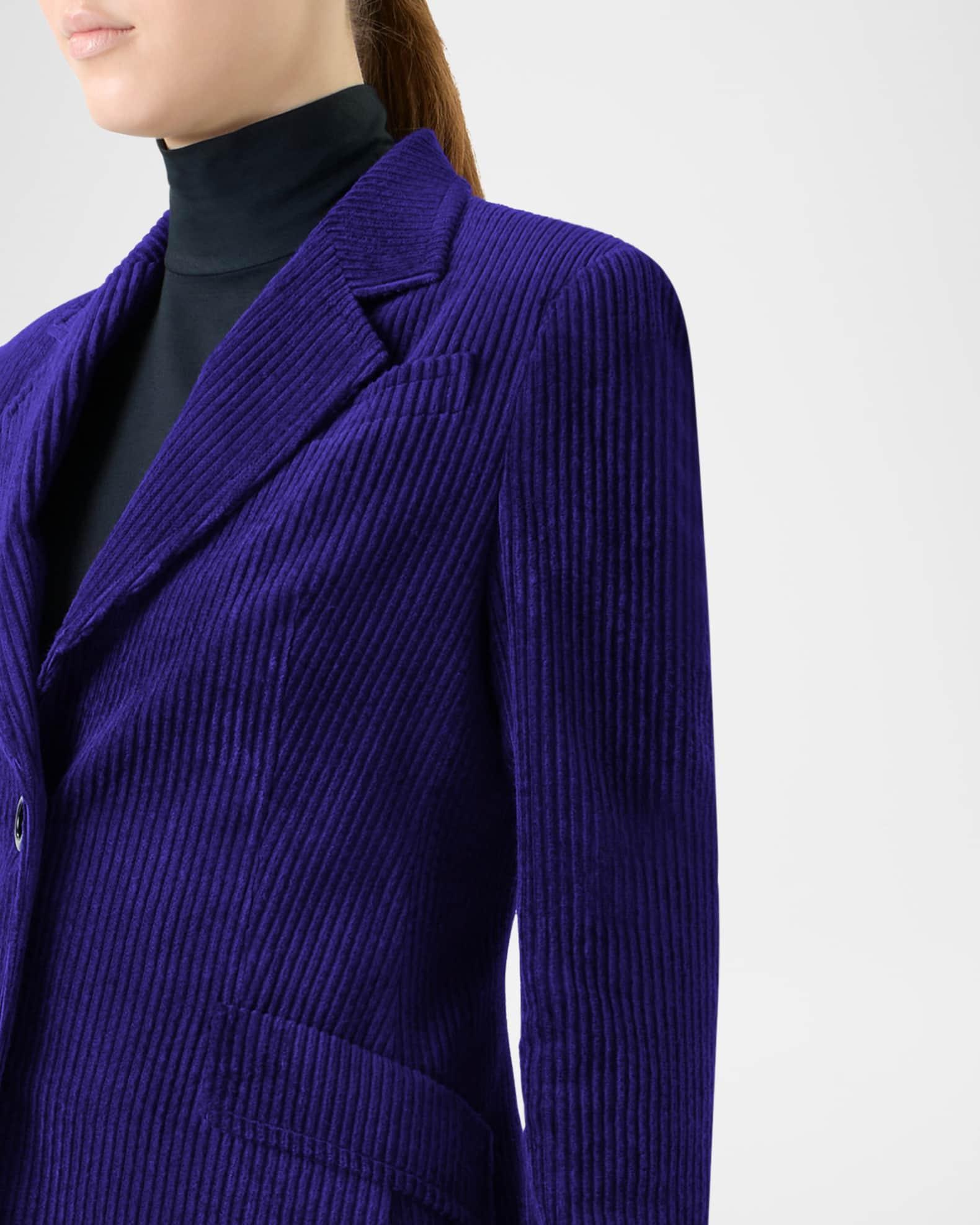 Washed Viscose Corduroy Boyfriend Blazer Product Image