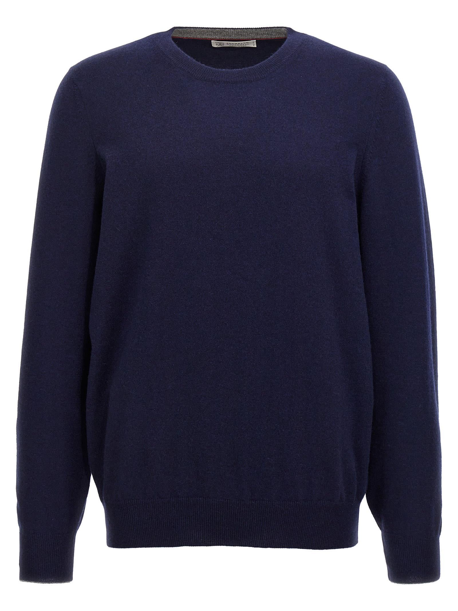 BRUNELLO CUCINELLI Cashmere Sweater In Blue Product Image