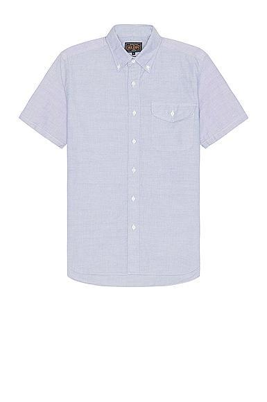 Beams Plus B.d. Short Sleeve Oxford Shirt Blue. (also in ). Product Image