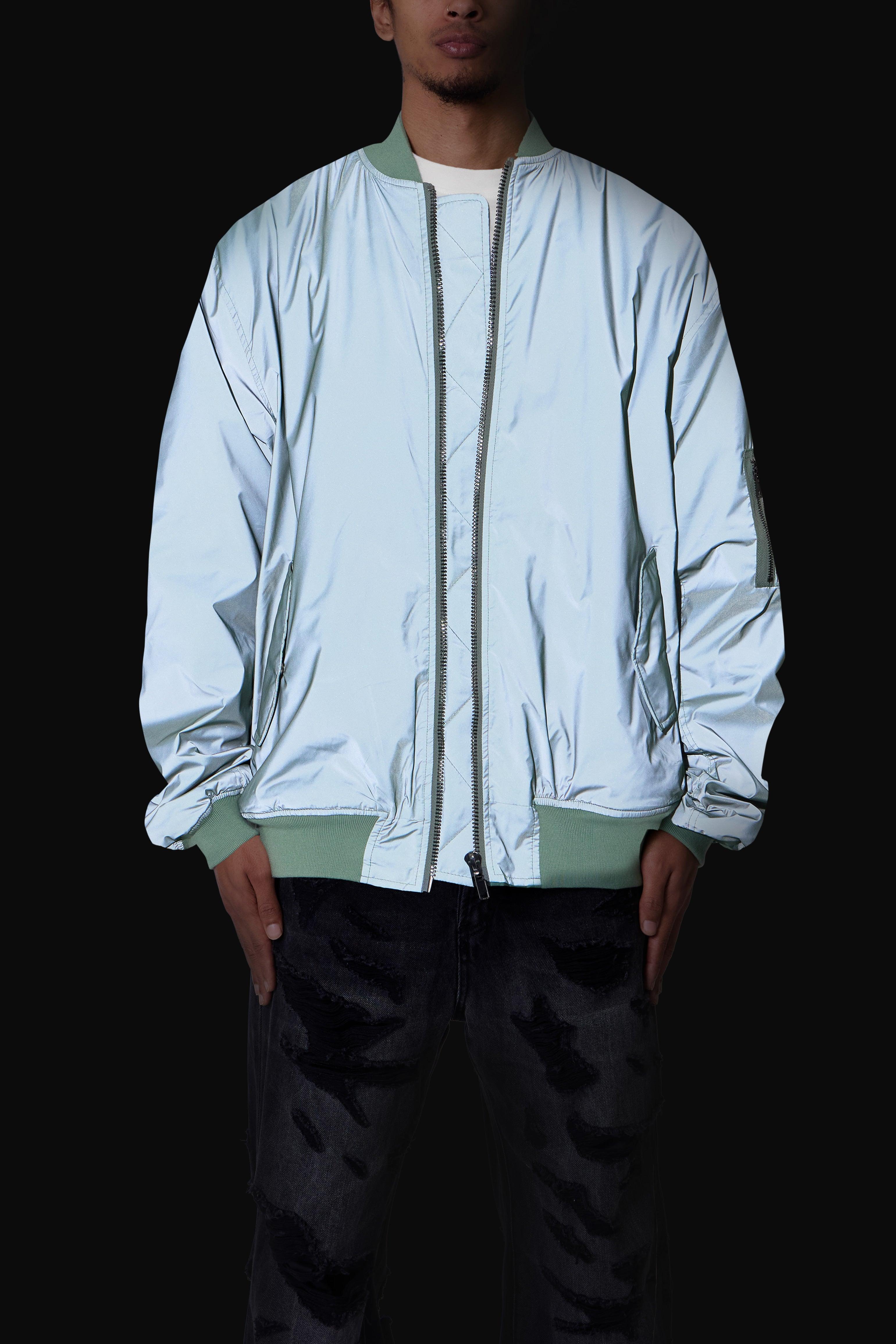 High Visibility Bomber Jacket - Olive Product Image