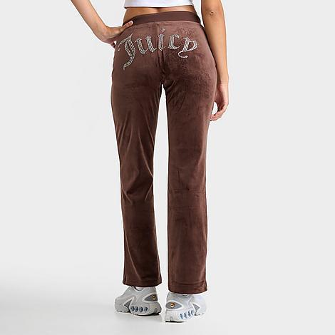 Juicy Couture Womens OG Big Bling Velour Track Pants Product Image