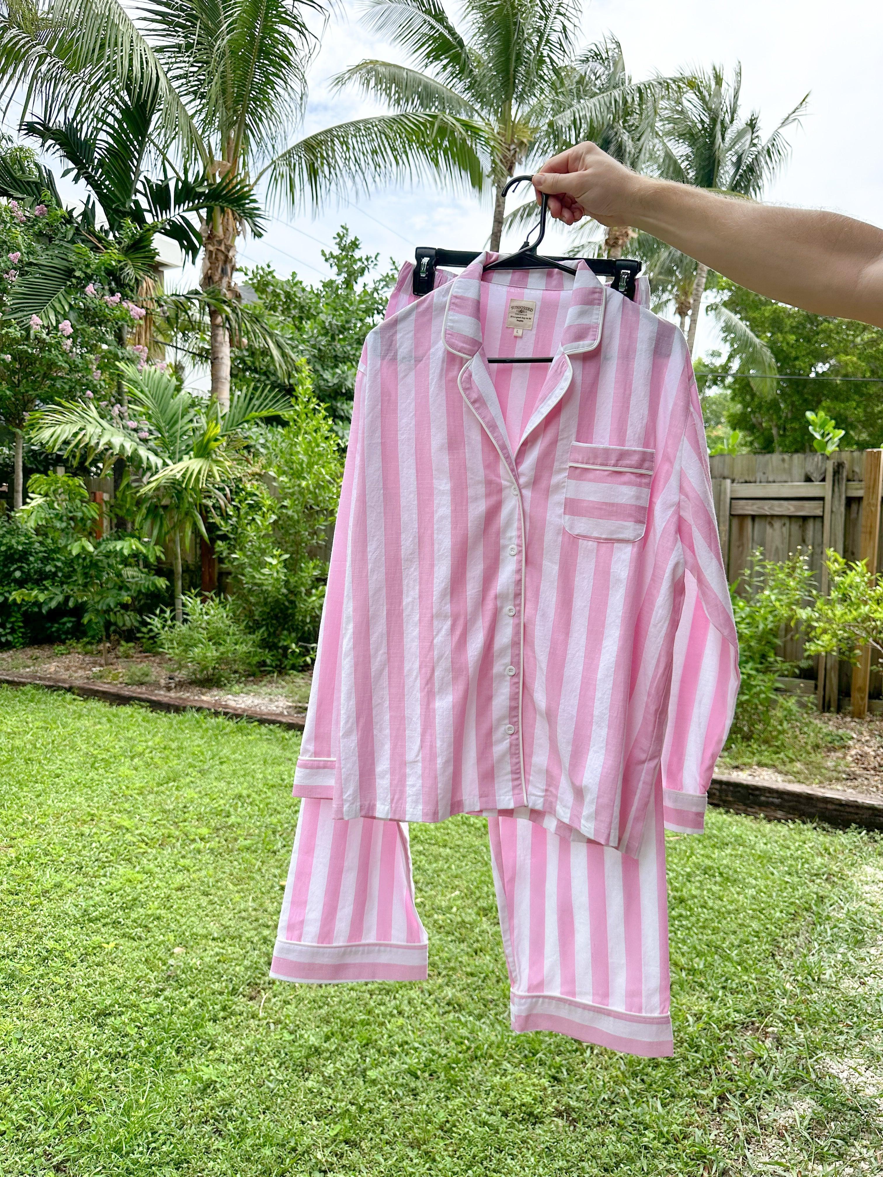 A Day In Greece Striped Pajama Pants Product Image