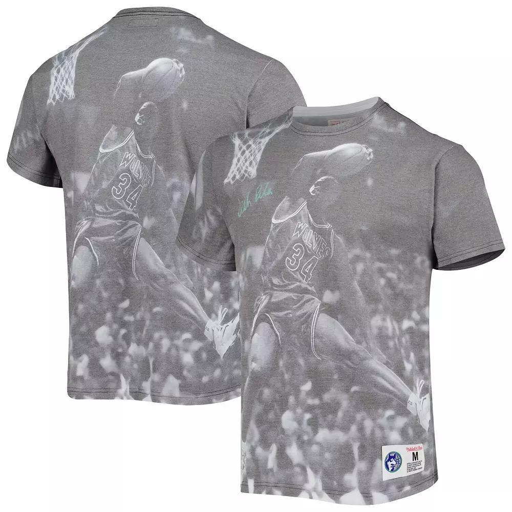 Men's Mitchell & Ness Isaiah Rider Gray Minnesota Timberwolves Above The Rim Sublimated T-Shirt,  Product Image