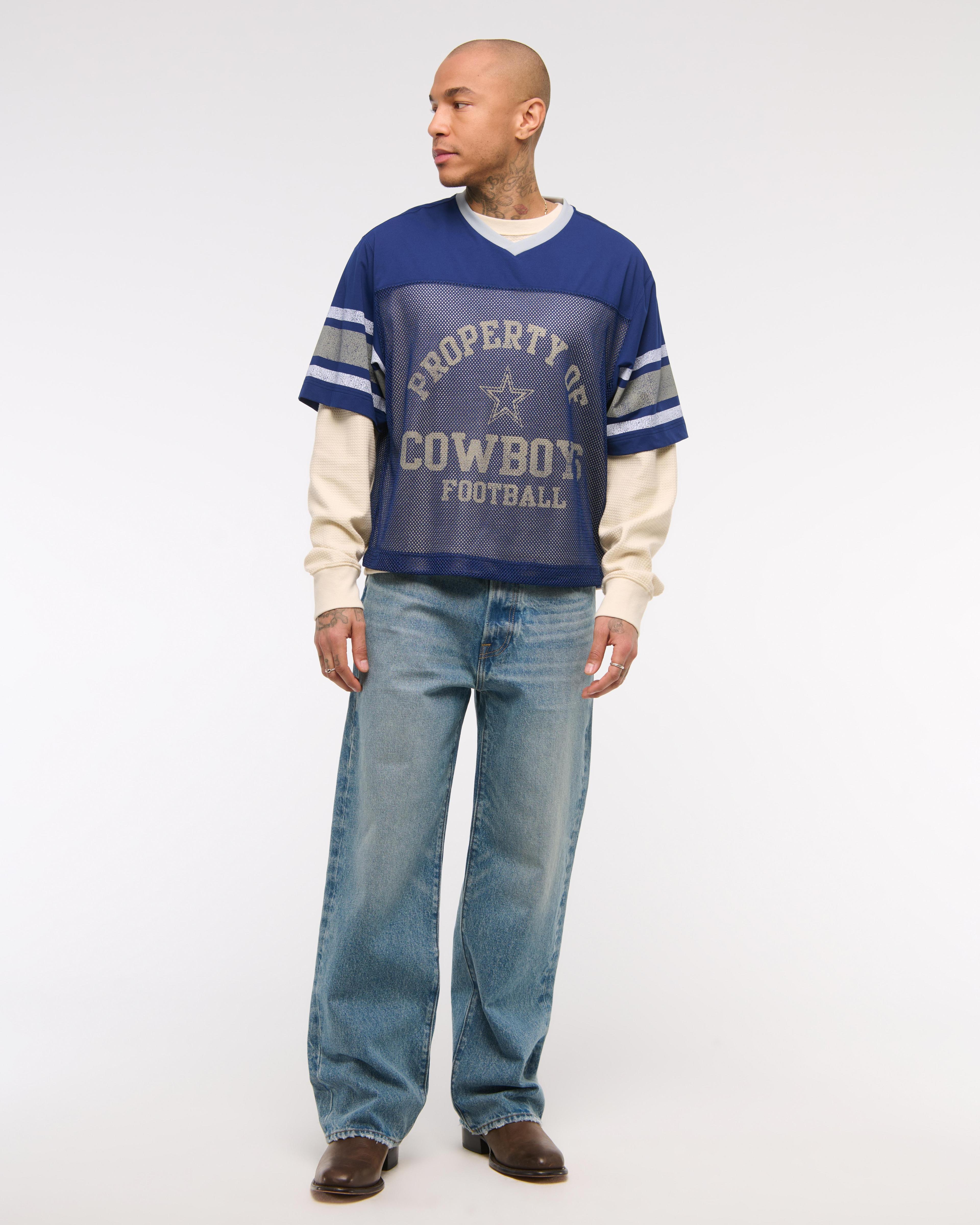 Dallas Cowboys Cropped Mesh Tee Product Image