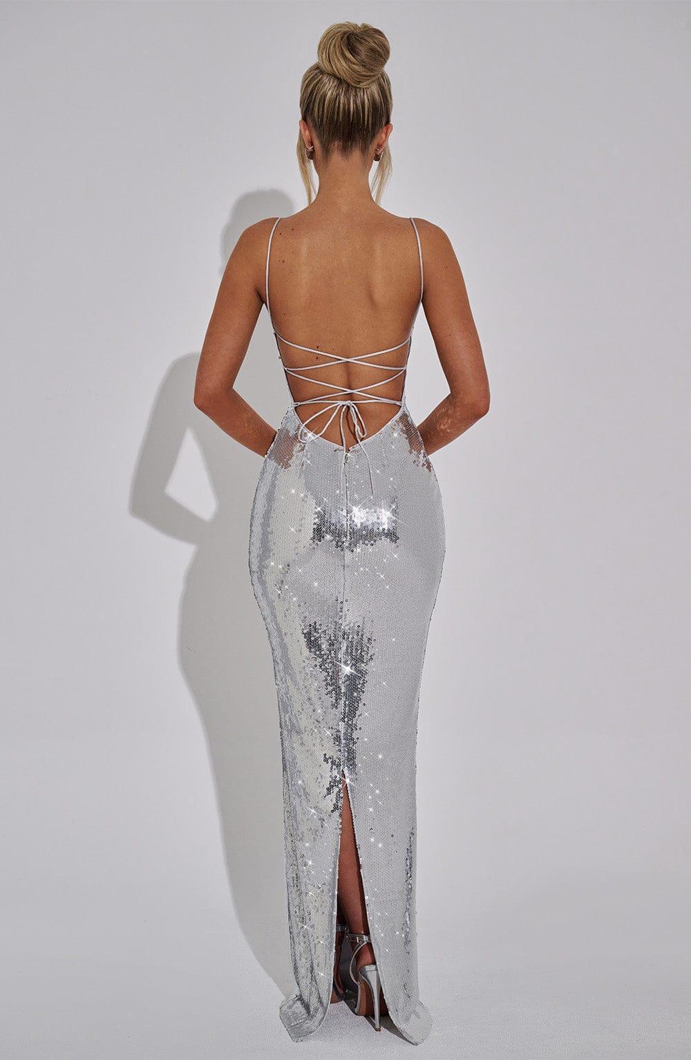 Atari Maxi Dress - Silver Product Image