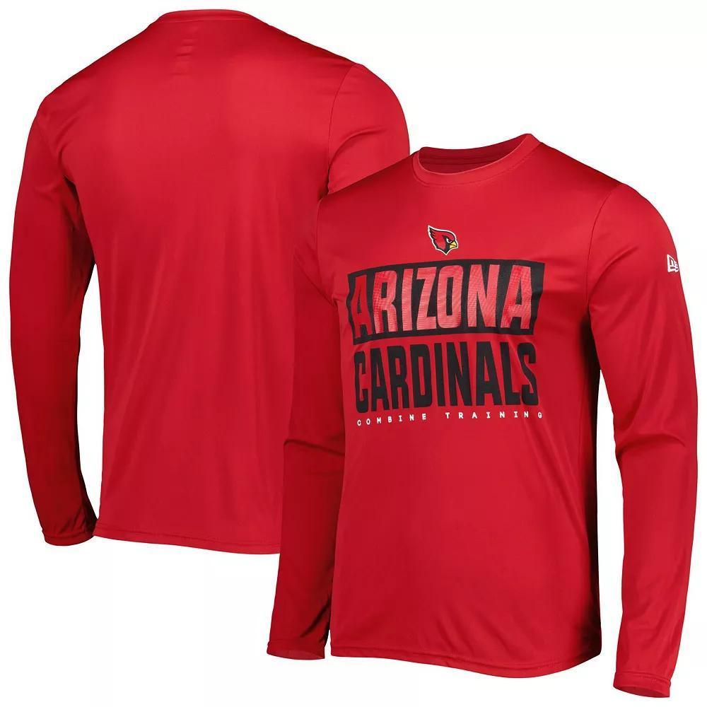 Men's New Era Cardinal Arizona Cardinals Combine Authentic Offsides Long Sleeve T-Shirt,  Product Image