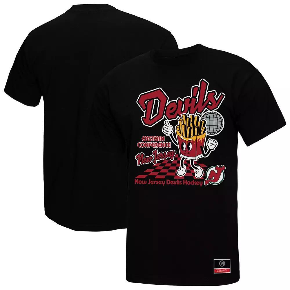 Men's Mitchell & Ness Black New Jersey Devils Local Food T-Shirt, Size: XL, Nhl Black Product Image