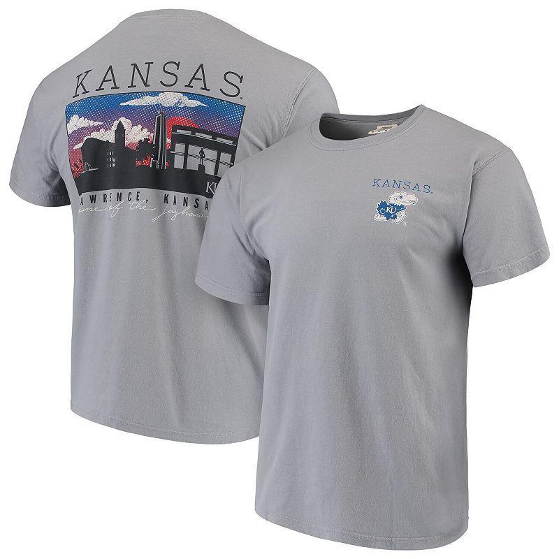 Mens Gray Kansas Jayhawks Comfort Colors Campus Scenery T-Shirt Product Image