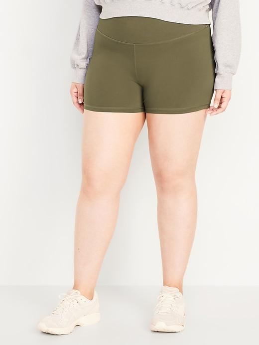 High-Waisted PowerSoft Biker Shorts -- 4-inch inseam Product Image