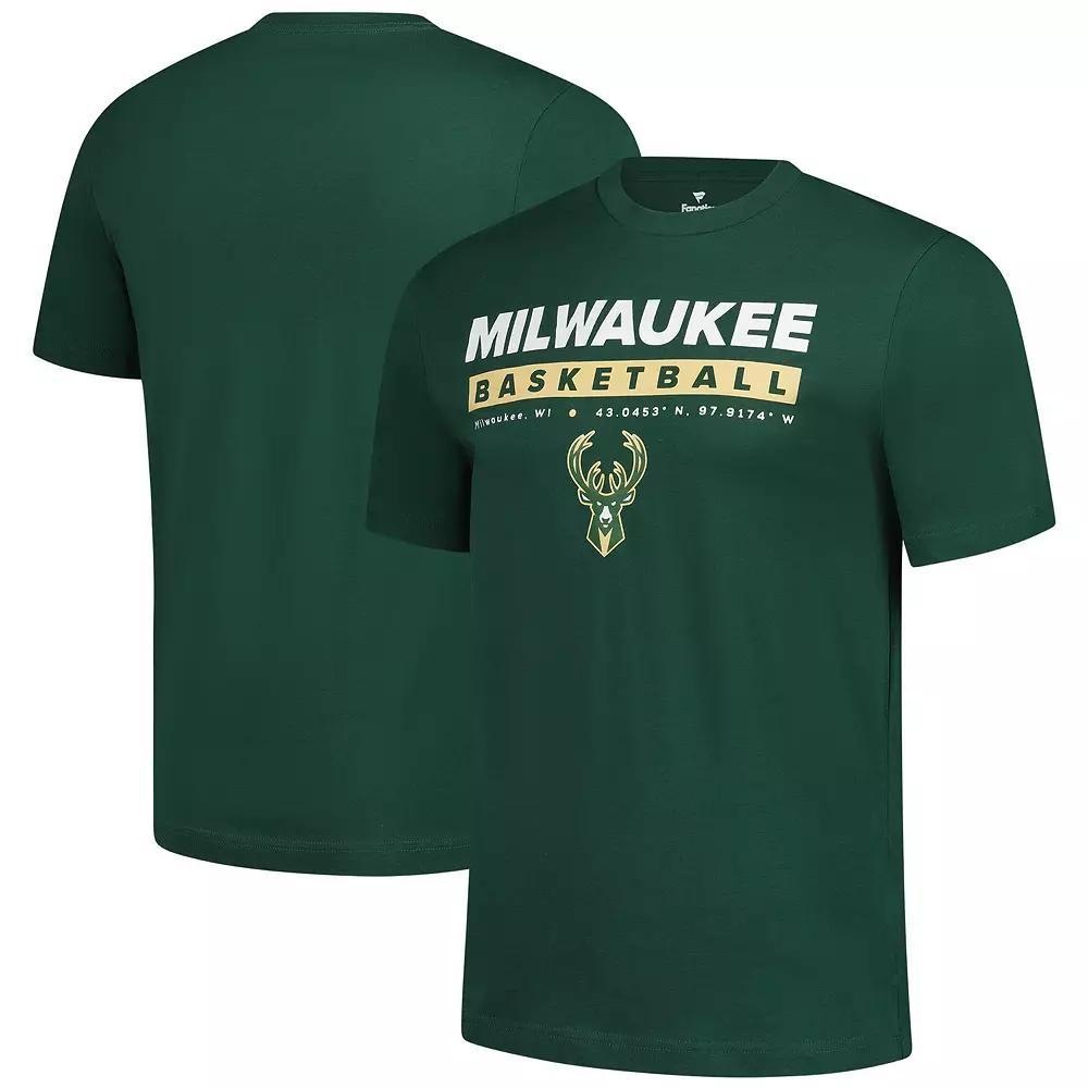 Men's Fanatics  Hunter Green Milwaukee Bucks Location Just Net T-Shirt, Size: 3XL, Team Product Image