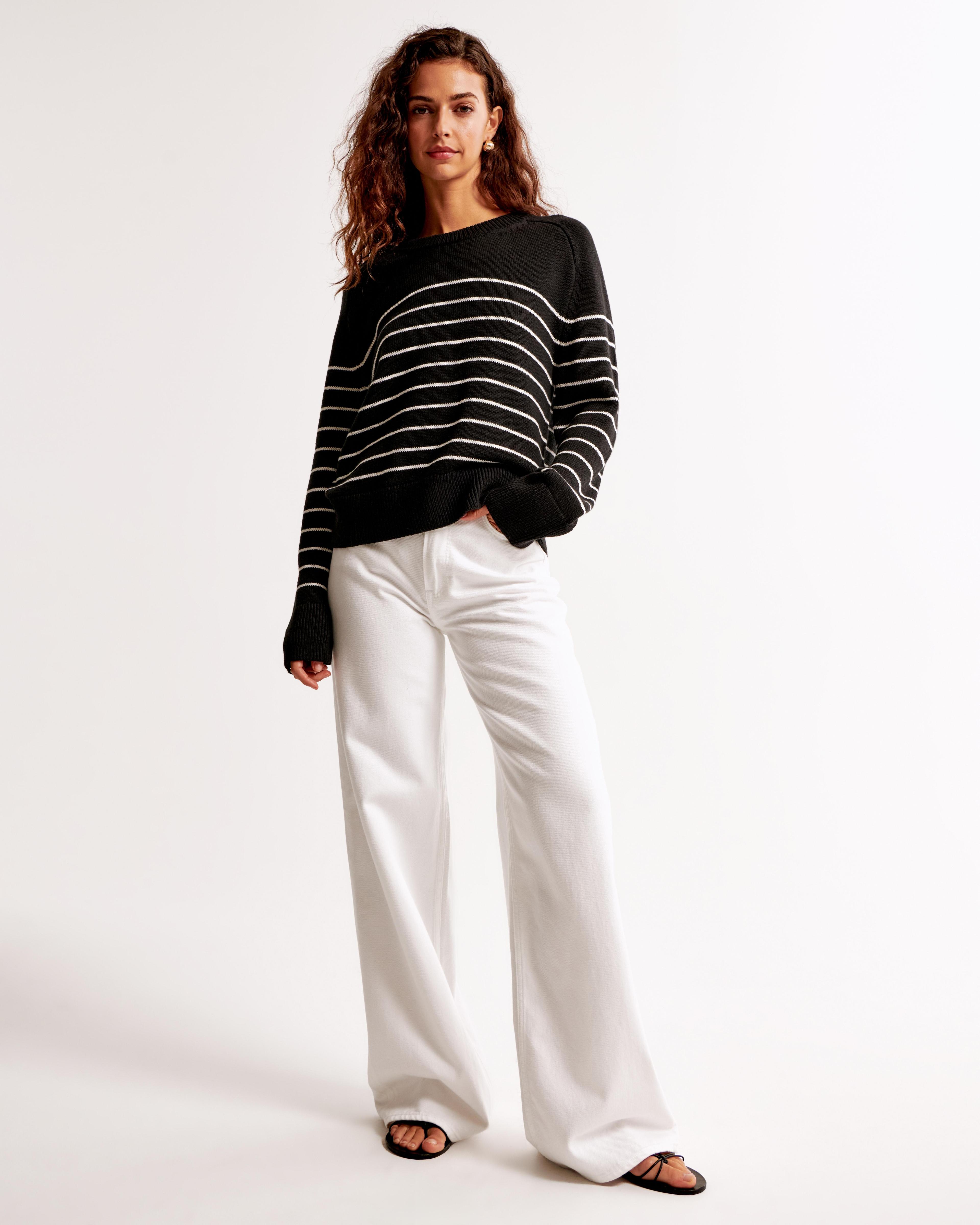 The A&F Madeline Cotton-Blend Crew Sweater Product Image