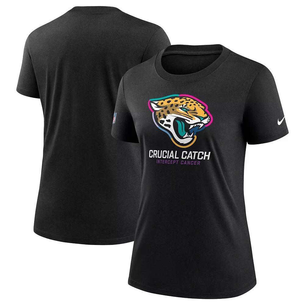 Women's Nike Black Jacksonville Jaguars 2024 NFL Crucial Catch Tri-Blend T-Shirt,  Product Image